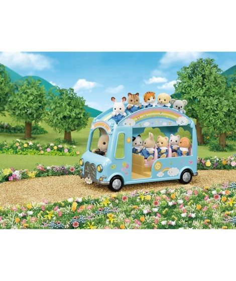 SYLVANIAN FAMILIES - 5317 - Le bus arc-en-ciel - La creche, l'école