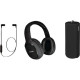 TOSHIBA - Pack Audio Sans fil 3 en 1 - HSP-3P19K - Noir - Casque Bluetooth - Enceinte Bluetooth - Ecouteur Bluetooth