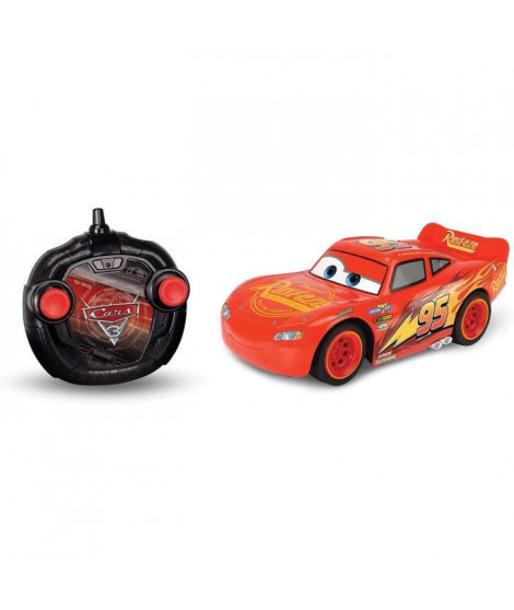 Majorette - Disney Cars 3 - Voiture Radio Commandée Flash McQueen - Echelle 1/24eme - Fonction Turbo