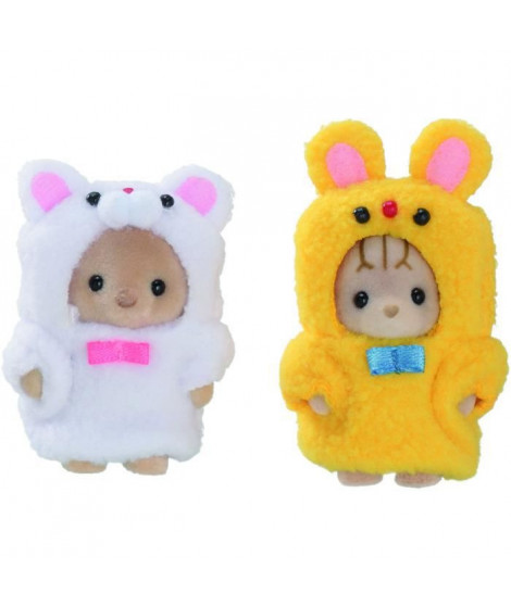 SYLVANIAN FAMILIES 5597 Le duo des bébés en costumes chat et ours - Mini univers