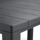 Table de jardin - rectangulaire - gris graphite - en résine finition bois - 4 a 6 personnes - Julie - Allibert by KETER
