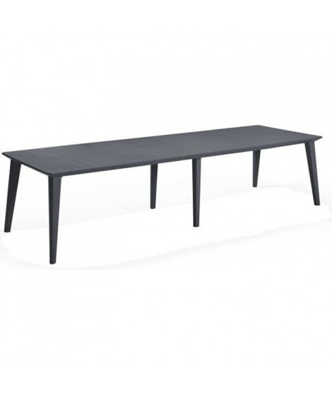 Table Design contemporain 320 cm Graphite - ALLIBERT BY KETER -  8 a 10 personnes avec allonge -  LIMA