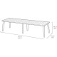 Table de jardin - rectangulaire 320 cm - cappuccino - en résine - 8 a 12 personnes - Lima - Allibert by KETER