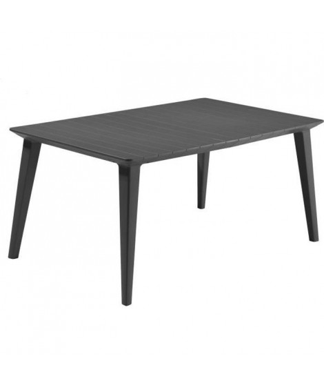 Table de jardin - rectangulaire 160cm - gris graphite - en résine - 6 personnes - Lima - Allibert by KETER