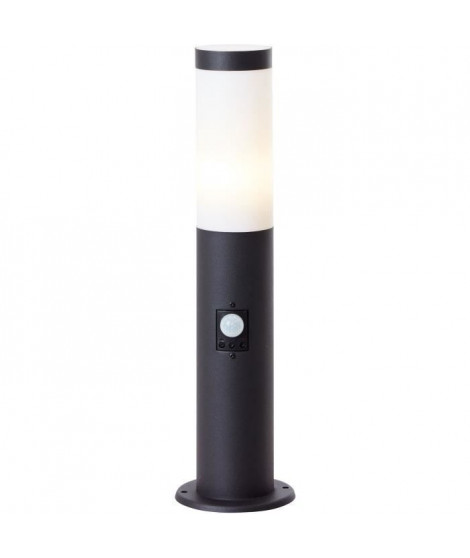 BRILLIANT - DODY Borne extérieure - detecteur inclus - coloris noir - métal/plastique E27 LED 1x10W