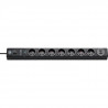 Brennenstuhl Multiprise hugo! Noire - 7 prises + 2 prises USB - avec parafoudre et 2m de câble (19.500A)