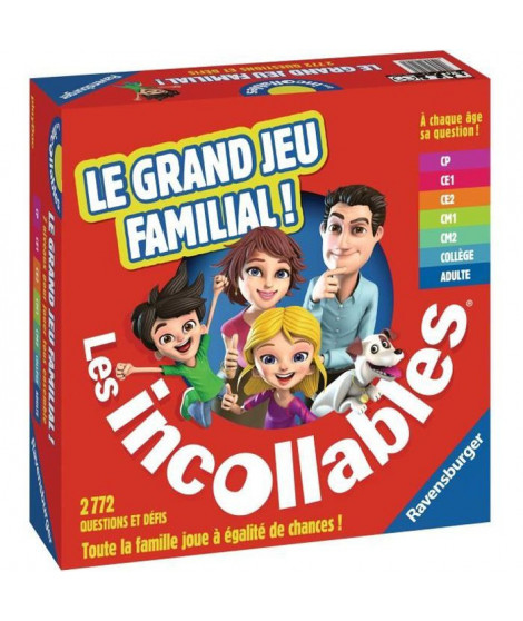 LES INCOLLABLES Le grand jeu familial - Ravensburger - Jeu de Quiz pour toute la famille - 7 niveaux de difficulté - Des 6 ans