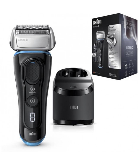 BRAUN Rasoir Électrique Series 8 8365cc - Barbe Homme - Station Clean&Charge