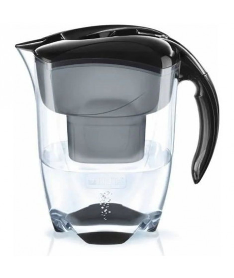 BRITA Carafe filtrant ELEMARIS XL Noir + 1 cartouche de rechange