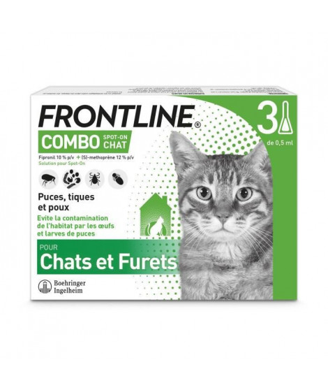 Frontline Combo Chats et Furets 3 pipettes