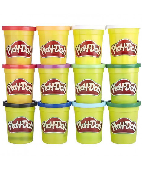 PLAY-DOH -12 Pots - Pâte a modeler - Couleurs Hiver - 112 g chacun