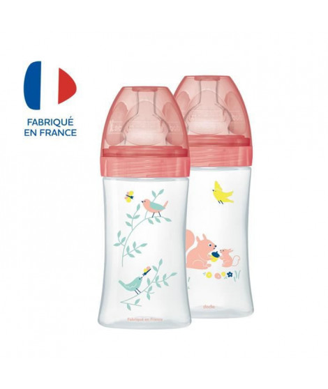 Dodie Biberon Sensation+ Anti-Coliques +0m Écureuil Lot de 2 x 270ml