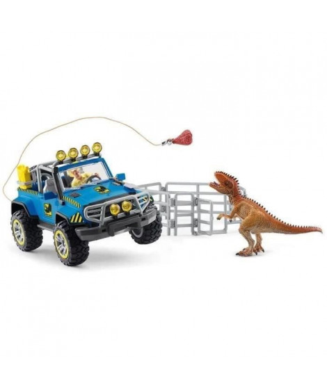 SCHLEICH Figurines Voiture tout-terrain avec avant - Ref 41464  - Les dinosaures