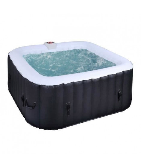 Spa gonflable SUNSPA - AC02 - 185 x 65 cm - 6 places - Carré (Livré avec filtre, cadenas, tapis de sol et couverture)