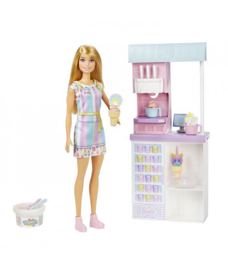 Barbie - Coffret Marchande De Glaces - Poupée Mannequin - Des 3 ans