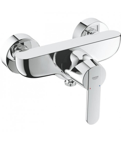 GROHE Mitigeur monocommande bain douche Get, montage mural, raccord fileté pour flexible en 1/2, rosaces métal incluses, 3288…