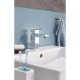 GROHE Robinet lavabo de salle de bains Sail cube, taille S, tirette de vidage, mitigeur avec mousseur économique d'eau, 23435000