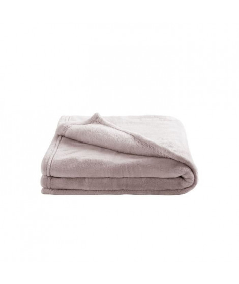 DOMIVA Couverture Microdoux - Microfibre 100% Polyester - Uni - Taupe - 100 x 150 cm