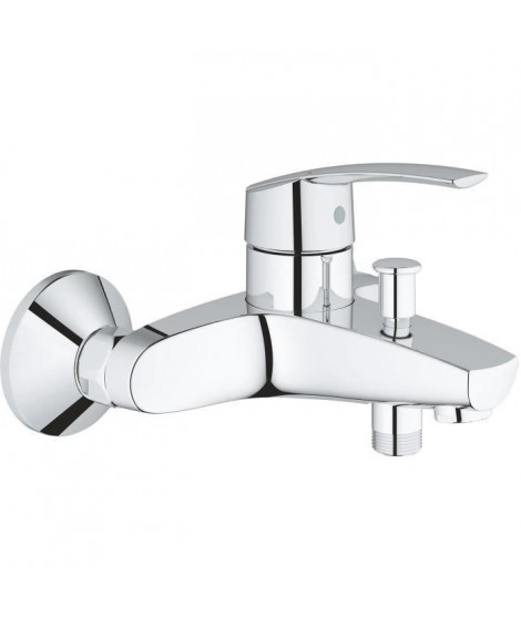 GROHE Mitigeur monocommande Bain/Douche Start, montage mural, raccord fileté pour flexible en 1/2, rosaces métal incluses, 32…