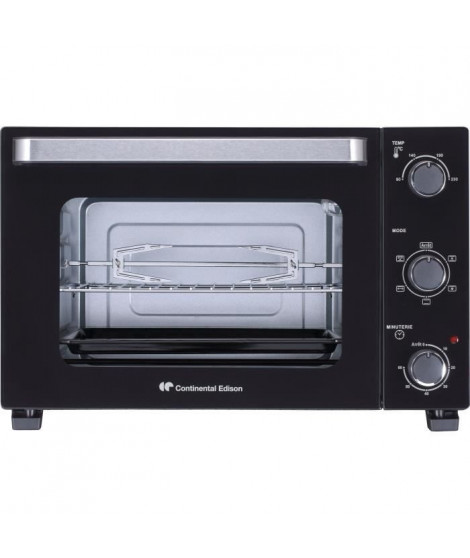 CONTINENTAL EDISON CEMF35B4 - Minifour électrique 35L noir - 1500W - Rotissoire, Convection naturelle