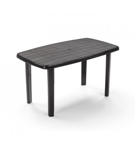 Table de jardin rectangulaire Sorrento - 4 personnes - 140 x 80 x 72 cm - Noir