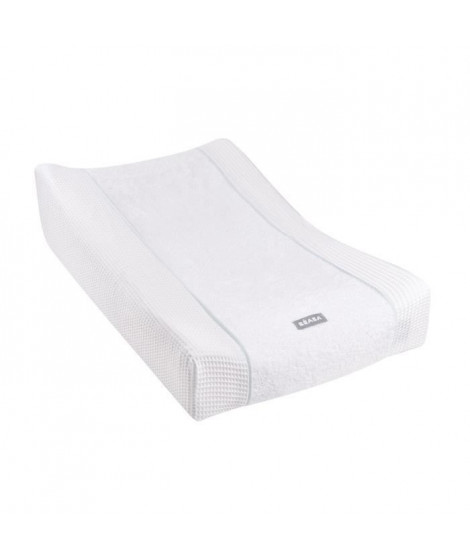 BEABA, Housse pour Matelas a Langer Sofalange, 100% Coton Nid d'abeille, Eponge Moelleuse - Blanc