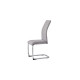 JANE Lot de 2 chaises - Pied chromé - Tissu gris - L 42 x P 56 x H 99 cm
