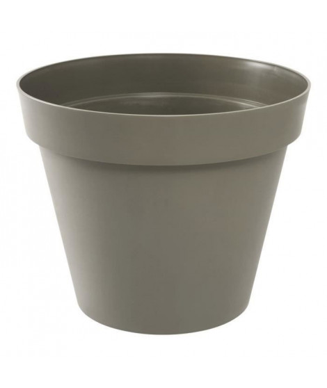 EDA Pot de fleur rond Toscane - Ø 48 x H 40 cm - 43 L - Taupe