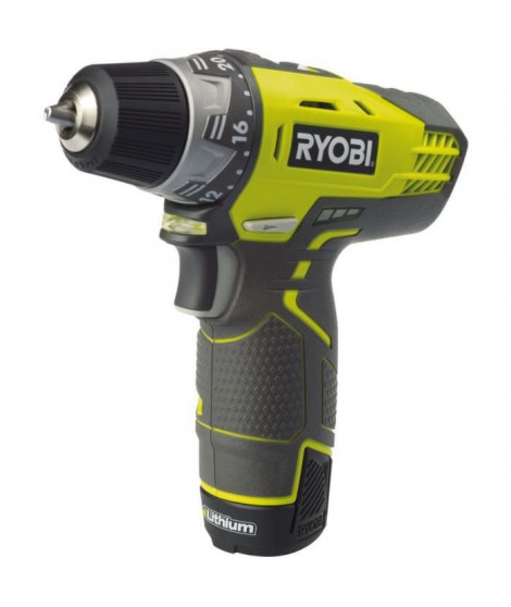 RYOBI Perceuse-visseuse 12V + 2 batteries 2,0 Ah + chargeur + sac de transport R12DD-220S