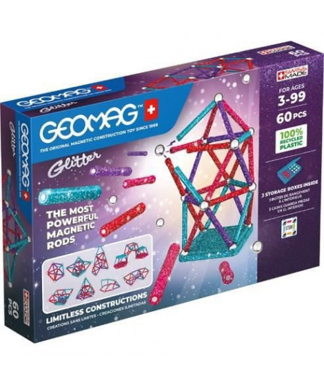 GEOMAG - Ecofriendly 60 pcs Glitter