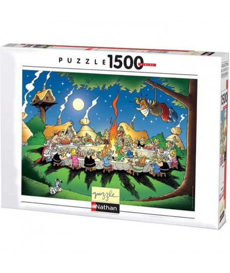 Puzzle 1500 pieces - Le banquet / Astérix - Nathan - Puzzle Adultes - Des 14 ans