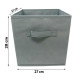 MODULOSTORAGE Boîte de rangement/tiroir pour meuble en tissu - 27x27x28 cm - Gris clair