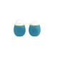 BEABA Lot Portion de conservation Squeez'Portion + Gourde BabySqueez' 2 en 1 pour bébé/enfant, en silicone, 2x180 ml, Bleu