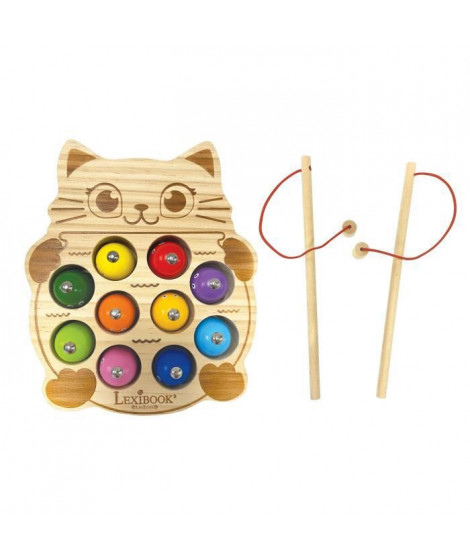 LEXIBOOK - Chat Glouton Bio Toys - Peche a la ligne - Jeu en Bois