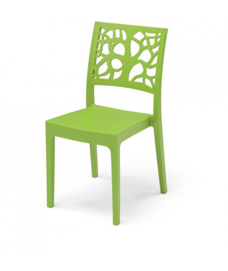 Lot de 4 chaises de jardin TETI ARETA - 52 x 46 x H 86 cm - Vert anis