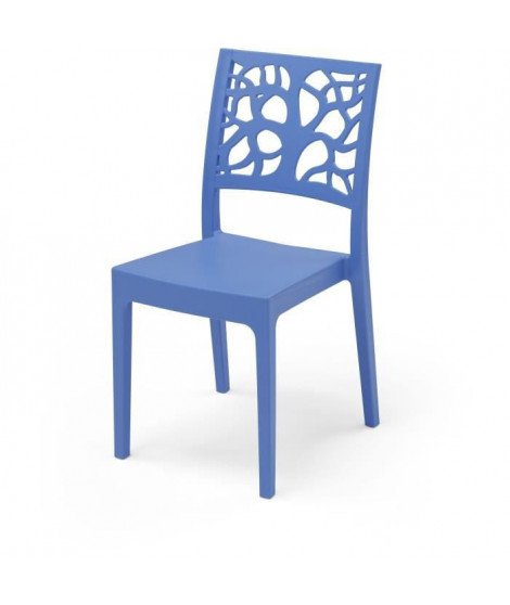 Lot de 4 chaises de jardin TETI ARETA - 52 x 46 x H 86 cm - Azur