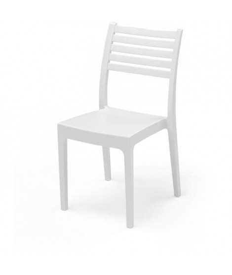 Lot de 4 chaises de jardin OLIMPIA ARETA - 52 x 46 x H 86 cm - Blanc