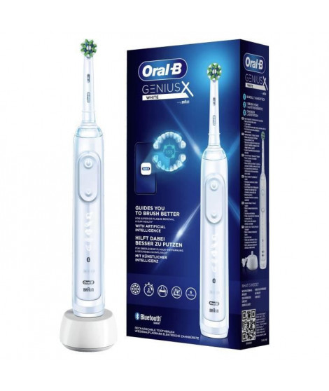 Brosse a Dents Électrique Oral-B Genius X - 1 Brossette incluse, 6 Modes Dont Blancheur, Douceur et Soin des Gencives