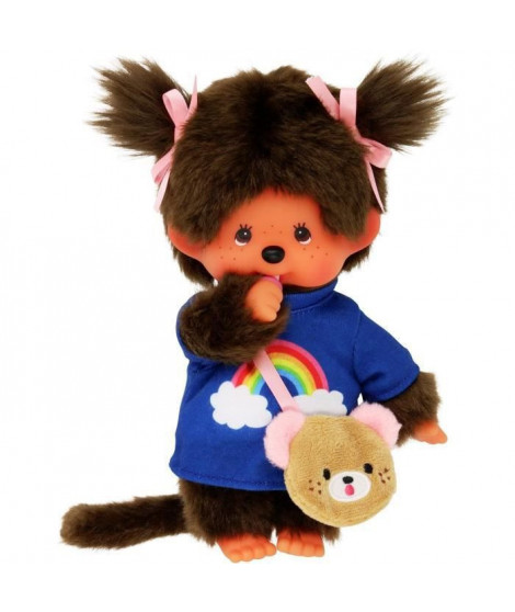 Peluche Monchhichi kawai bandouliere - 20 cm - BANDAI