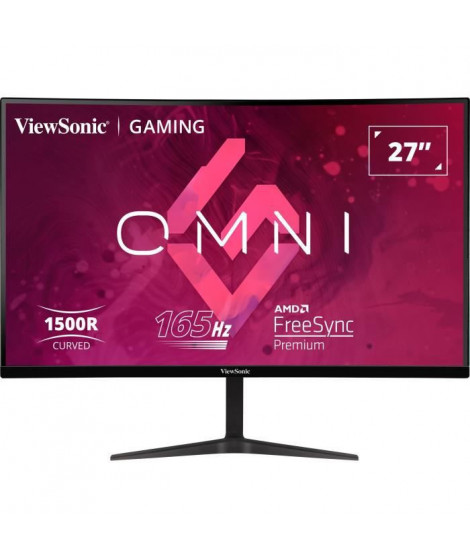 Ecran PC Gamer Incurvé - VIEWSONIC - 27 - VX2718-2KPC-MHD - QHD - Dalle VA - 1 ms - 165 Hz - 2 x HDMI / DisplayPort -