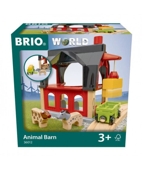 Grange des animaux - Accessoire pour circuit de train en bois -7312350360127 - Brio World