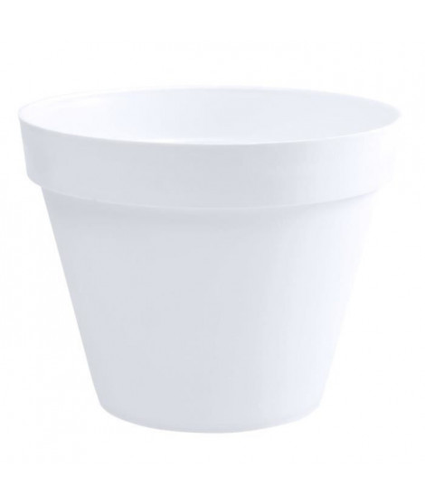 EDA Pot de fleur rond Toscane - Ø 40 x H 32 cm - 23 L - Blanc