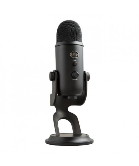 Microphone USB - Blue Yeti - Pour Enregistrement, Streaming, Gaming, Podcast sur PC ou Mac - Noir