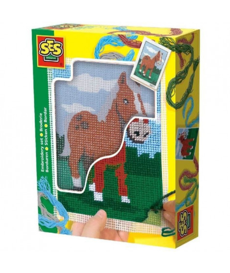 SES CREATIVE Set de broderie - Chevaux