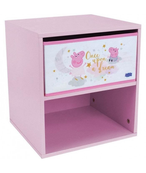 Fun house peppa pig dream chevet avec tiroir h.36 x l.33 x p.30 cm