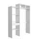Kit dressing EXTO - Décor blanc - L 120-158 x H 203 x  P40 cm - 1 colonne + 1 tiroir + penderie - Fabriqué en France