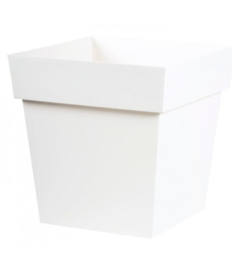 Pot de fleur EDA Plastique Carré TOSCANE Blanc 39 x 39 x H 39 cm 38 L