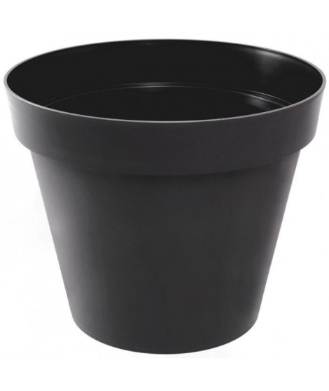 EDA Pot de fleur rond Toscane - Ø 30 x H 26 cm - 10 L - Gris anthracite