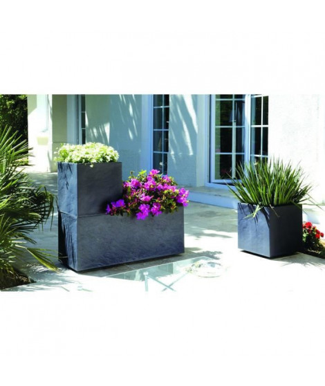 EDA Bac jardiniere Volcania 100 x 40 x 40 cm - 97,6 L - Gris  anthracite