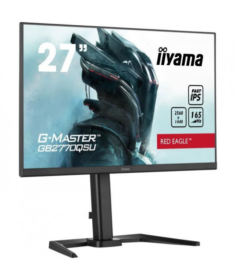 Ecran PC Gamer - IIYAMA G-Master Red Eagle GB2770QSU-B5 - 27 WQHD - Dalle IPS - 0.5ms - 165Hz - HDMI / DisplayPort / USB - Fr…
